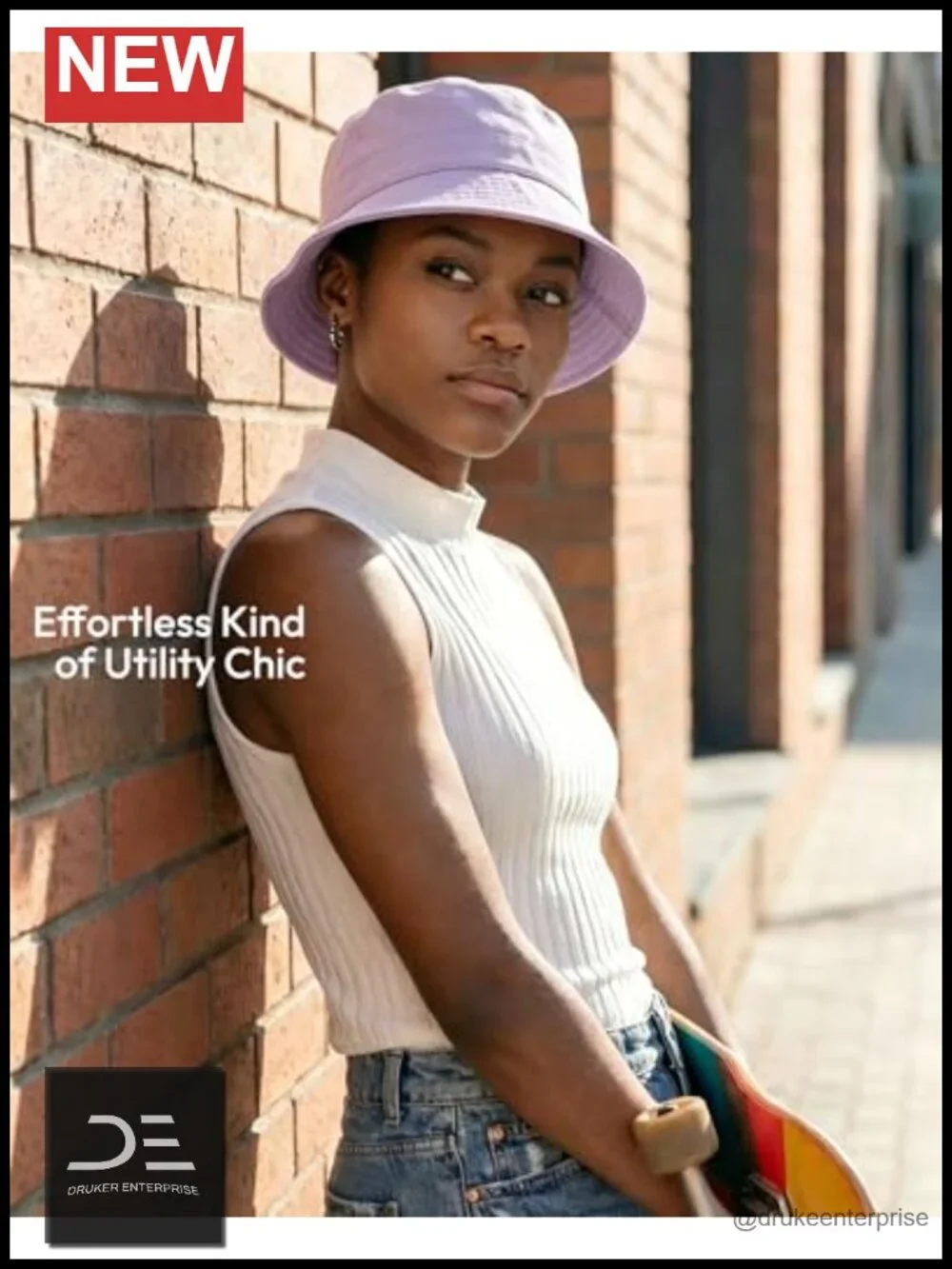 Unisex Cotton Bucket Hat with Drawstring for Sun Protection